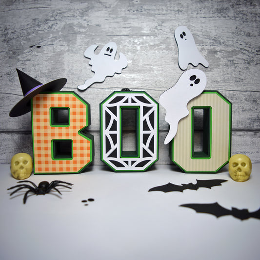 Boo 3D Letters Free SVG File