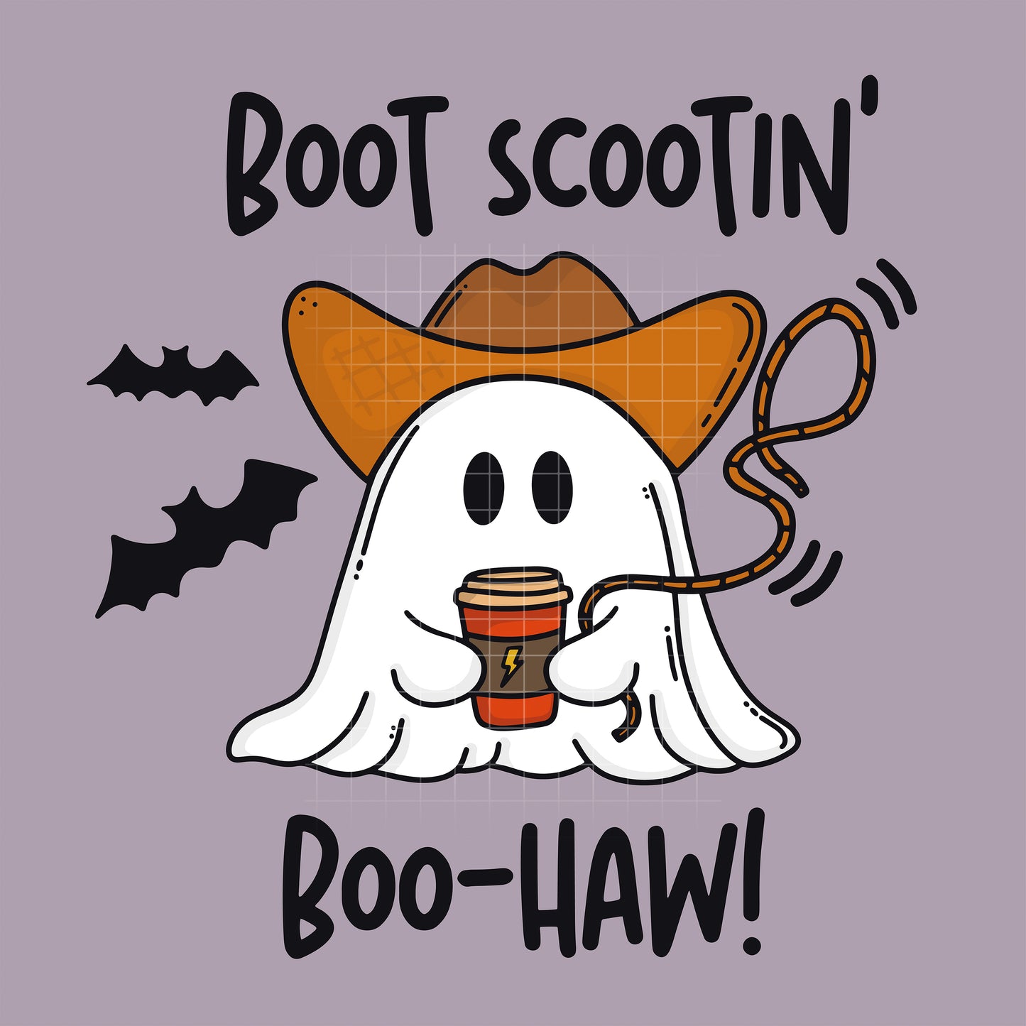 Boot Scootin' Boo-Haw! Cowboy Hat Ghost