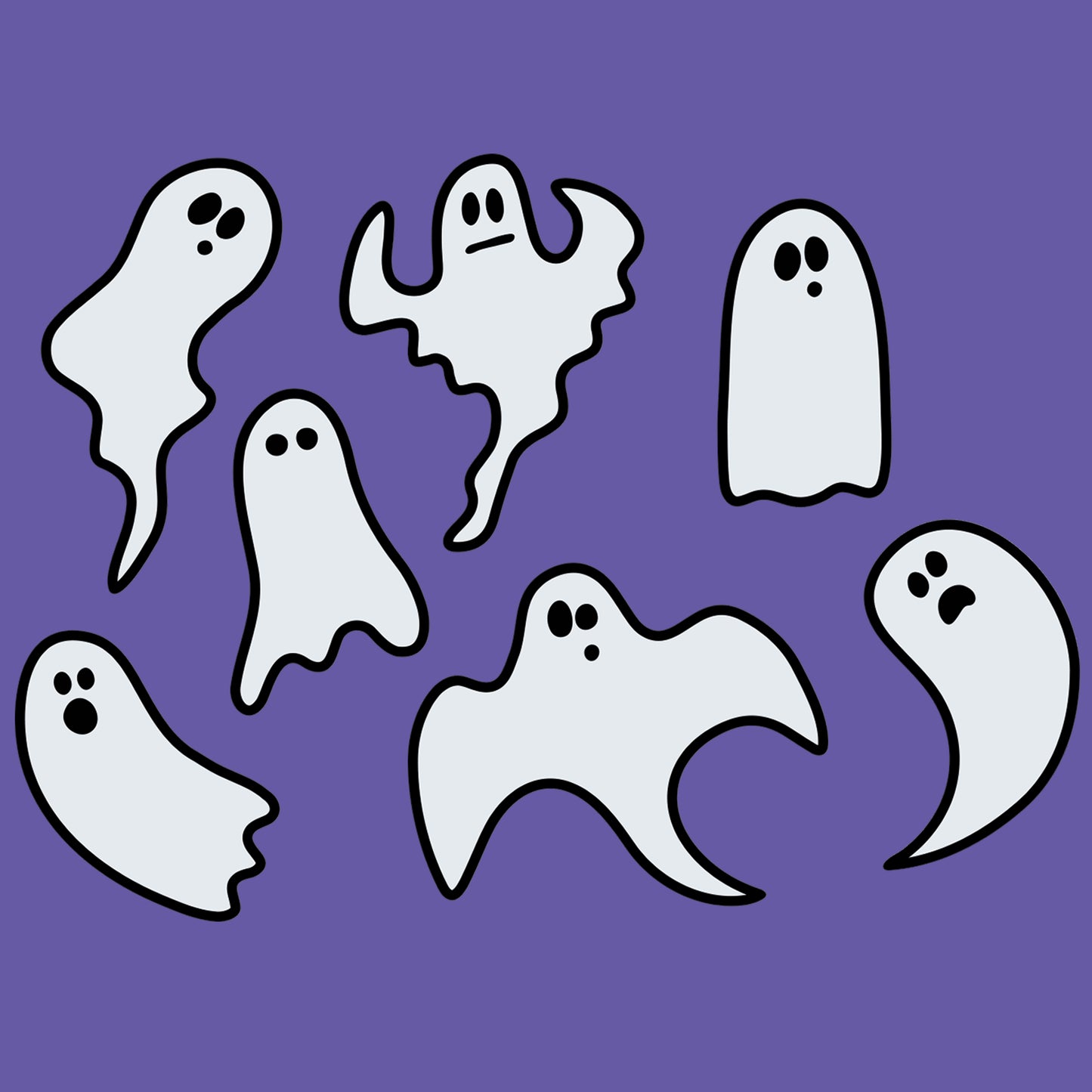 Layered Ghosts Free SVG File